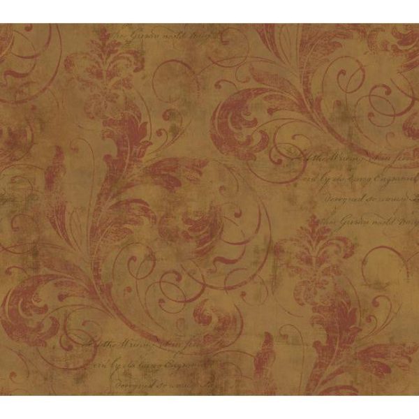 York WW4496 Metallics Book Scroll Texture Wallpaper Online Hot Sale