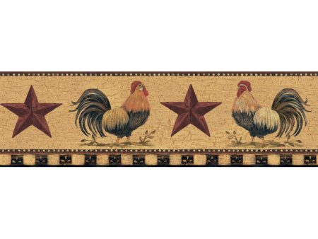 York Wallpaper YC3402BD Welcome Home Rooster Border Online