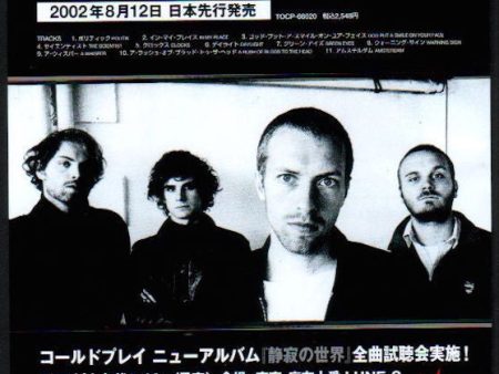 Coldplay 2002 08 A Rush of Blood To The Head Japan album promo ad For Discount