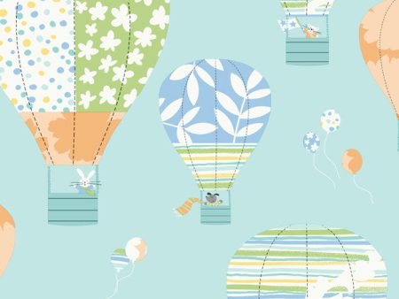 York YS9194 Peek-A-Boo Hot Air Balloon Wallpaper Cheap