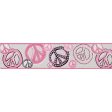 York Wallpaper JE3511B Border Portfolio II Girl Peace Sign Border Fashion