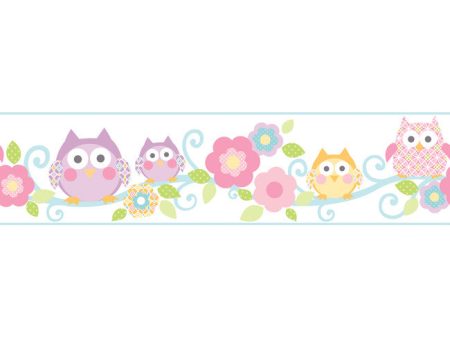 York Wallpaper KS2214BD Cool Kids Owl Branch Border For Sale