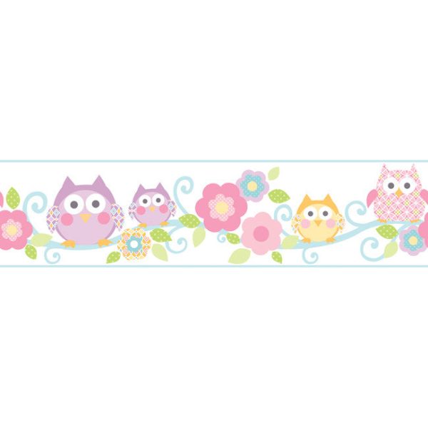 York Wallpaper KS2214BD Cool Kids Owl Branch Border For Sale