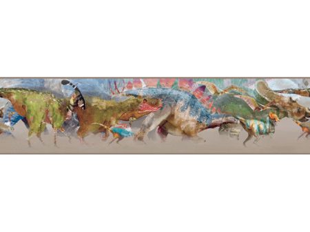 York Wallpaper ZB3160BD Border Portfolio II Dinosaur Border Fashion