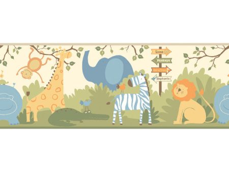 York Wallpaper ZB3206BD Boys Will Be Boys A Day at the Zoo Border For Discount