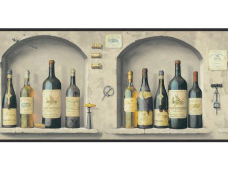 York Wallpaper AM8829B American Classics The Wine is Fine Border Fashion