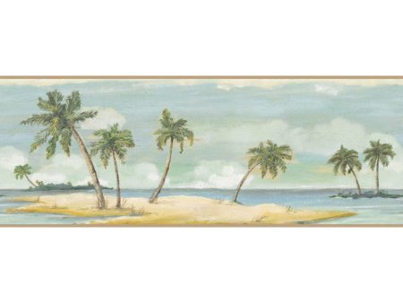 York Wallpaper BG1657BD Border Portfolio II Tranquil Islands Border Discount