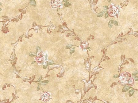 York VR3441 Rhapsody Rose Scroll Wallpaper Supply