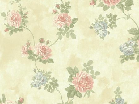 York NV6086 Baton Rouge Vintage Rose Wallpaper For Cheap