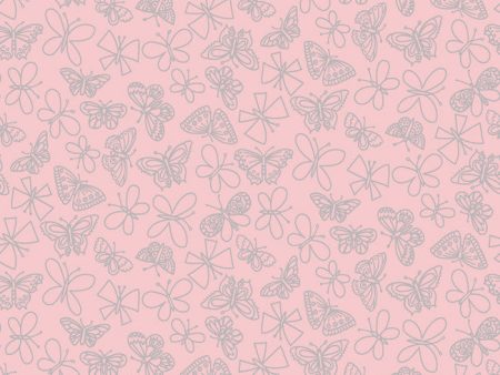 York PW4024 Girl Power 2 Glitter Butterfly Wallpaper For Sale