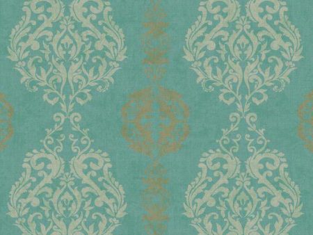 York WB5432 Botanical Fantasy Damask Stripe Wallpaper For Cheap