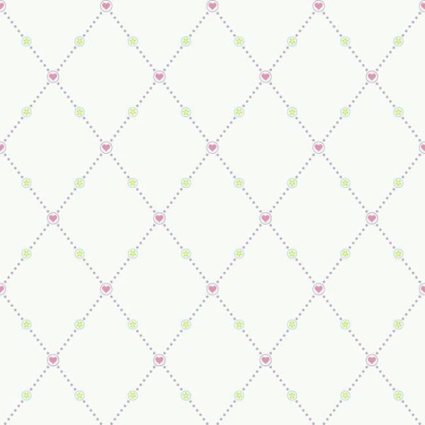 York YS9154 Kids Book Hearts & Harlequins Wallpaper Fashion