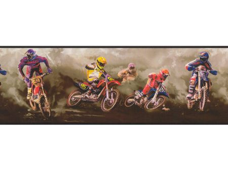 York Wallpaper BG1720BD Border Portfolio II Motorcross Border For Discount