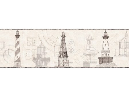 York Wallpaper AM8651BD American Classics Architectural Lighthouse Border Cheap