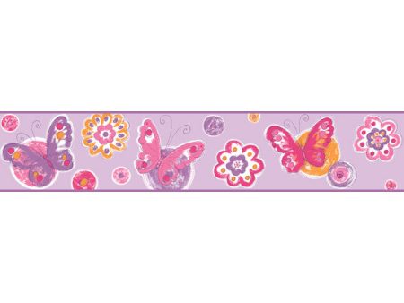 York Wallpaper KS2252BD Cool Kids Butterfly Circle Border Sale