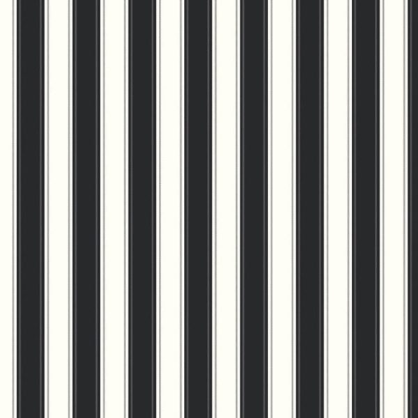 York SA9159 Black & White Silk Stripe Wallpaper For Cheap