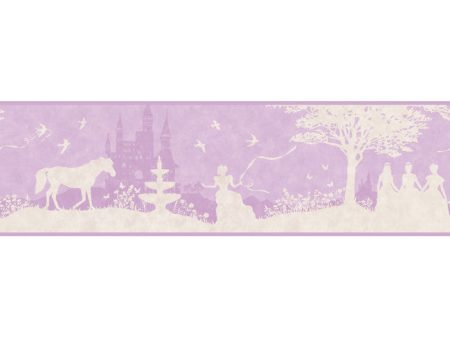 York Wallpaper ZB3433BD Border Portfolio II Princess Scenic Silhouette Border Online