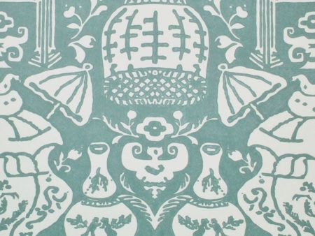 Clarence House Wallpaper 6801-17 The Vase Teal Sale