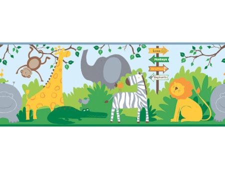 York Wallpaper ZB3207BD Boys Will Be Boys A Day at the Zoo Border Online now