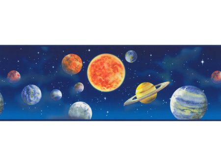 York Wallpaper LK1620B Border Portfolio II Planets Border For Discount