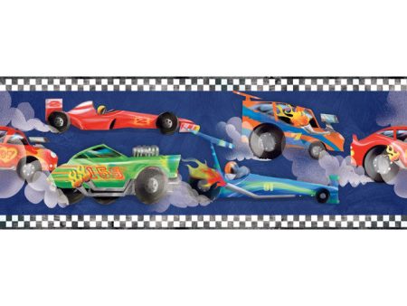 York Wallpaper ZB3223BD Border Portfolio II Race Car Border For Sale