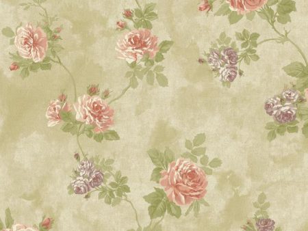 York NV6084 Baton Rouge Vintage Rose Wallpaper Supply