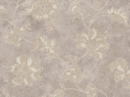 York RE9055 Vintage Patina Damask Document Wallpaper Hot on Sale