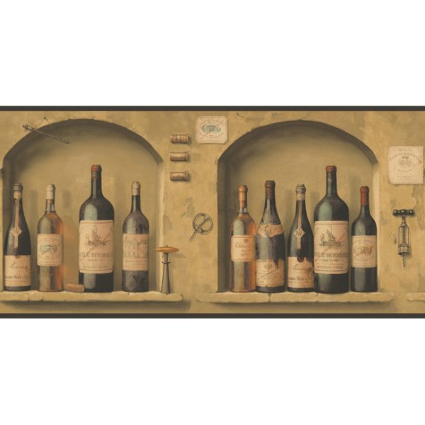 York Wallpaper NV9652B Border Portfolio II The Wine is Fine Border Online now