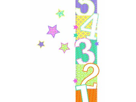 York Wallpaper RMK2276SLM Cool Kids Patterned Numbers Growth Chart Online now