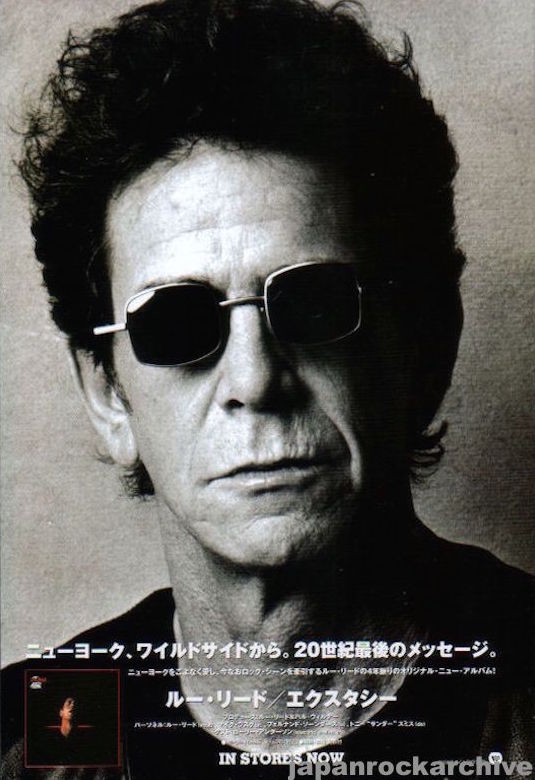 Lou Reed 2000 06 Ecstasy Japan album promo ad For Sale