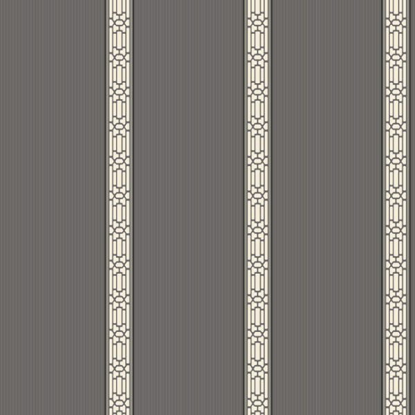 York SA9209 Black & White Oriental Banding Stripe Wallpaper Online Hot Sale