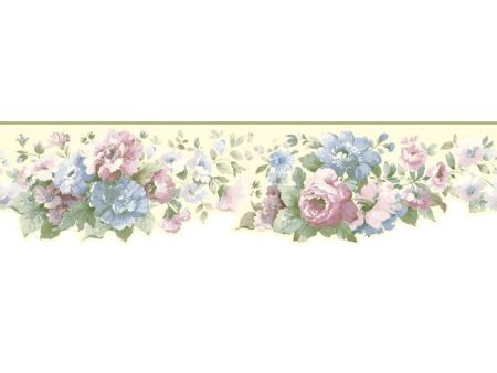 York Wallpaper SM8565B Border Book Document Floral Border For Discount