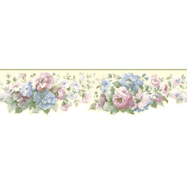 York Wallpaper SM8565B Border Book Document Floral Border For Discount