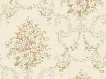 York NK2080 Nantucket Floral & Ornamental Wallpaper Cheap