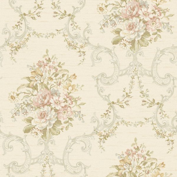 York NK2080 Nantucket Floral & Ornamental Wallpaper Cheap