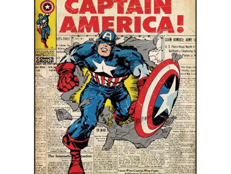 York Wallpaper RMK1646SLG Captain America Cover Poster Fashion