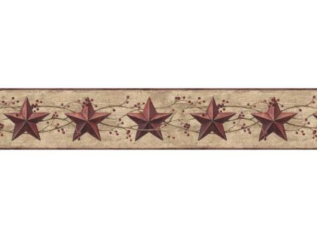 York Wallpaper JL1094B Faith, Hope, and Love Star Berry Border Online now