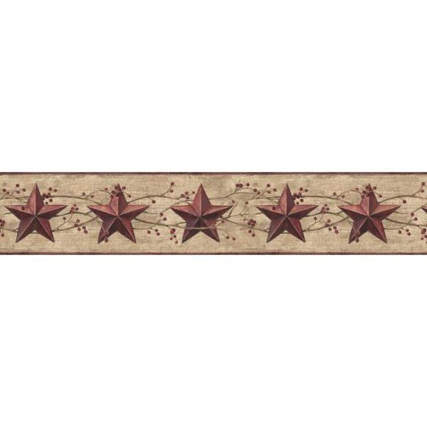 York Wallpaper JL1094B Faith, Hope, and Love Star Berry Border Online now