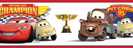 York Wallpaper RMK1517BCSDK Cars - Disney Piston Cup Champion Online now