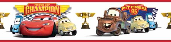 York Wallpaper RMK1517BCSDK Cars - Disney Piston Cup Champion Online now