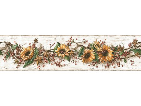 York Wallpaper CB5516BD Border Portfolio II Sunflower Border Online Sale