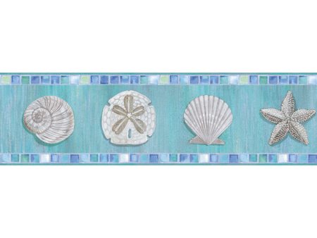 York Wallpaper BG1645BD Border Portfolio II Ocean Mosaic Border For Sale