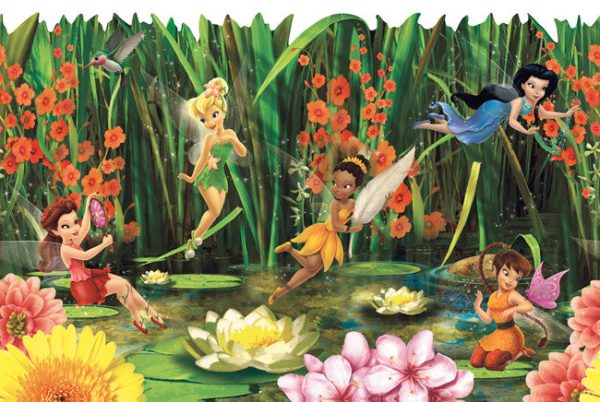 York Wallpaper DK5896BD Walt Disney Kids Fairies & Lily Pads Border Hot on Sale