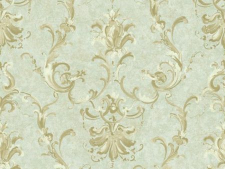 York NV6031 Baton Rouge Painterly Ornamental Damask Wallpaper Hot on Sale